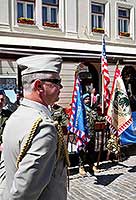 Připomínka výročí ukončení 2. světové války a slavnostní nástup Modrých baretů, náměstí Svornosti Český Krumlov, 7. května 2011, foto: Lubor Mrázek (3/20)
