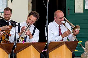 Jazzband schwarzenberské gardy, kapelník Martin Voříšek, 5.7.2014, Festival komorní hudby Český Krumlov, foto: Lubor Mrázek (10/16)
