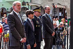 Slavnostní akt u příležitosti 70. výročí konce II. světové války, náměstí Svornosti Český Krumlov, 8.5.2015, foto: Lubor Mrázek (31/36)