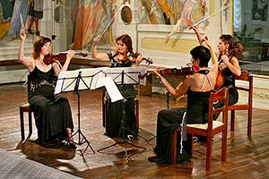 Kapralova quartet, Pražákovo kvarteto, 2.7.2008, Festival komorní hudby Český Krumlov, foto: Lubor Mrázek (1/12)