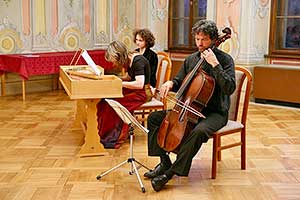 Jiří Bárta - violoncello, Monika Knoblochová - cembalo, Pražákovo kvarteto, 3.7.2008, Festival komorní hudby Český Krumlov, foto: Lubor Mrázek (3/4)