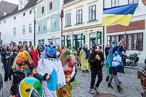 Masopustní průvod v Českém Krumlově, 1. 3. 2022, foto: Lubor Mrázek (77/144)