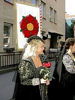 Hlavní průvod, Slavnosti pětilisté růže 20. - 22. června 2003, foto: Lubor Mrázek (26/43)